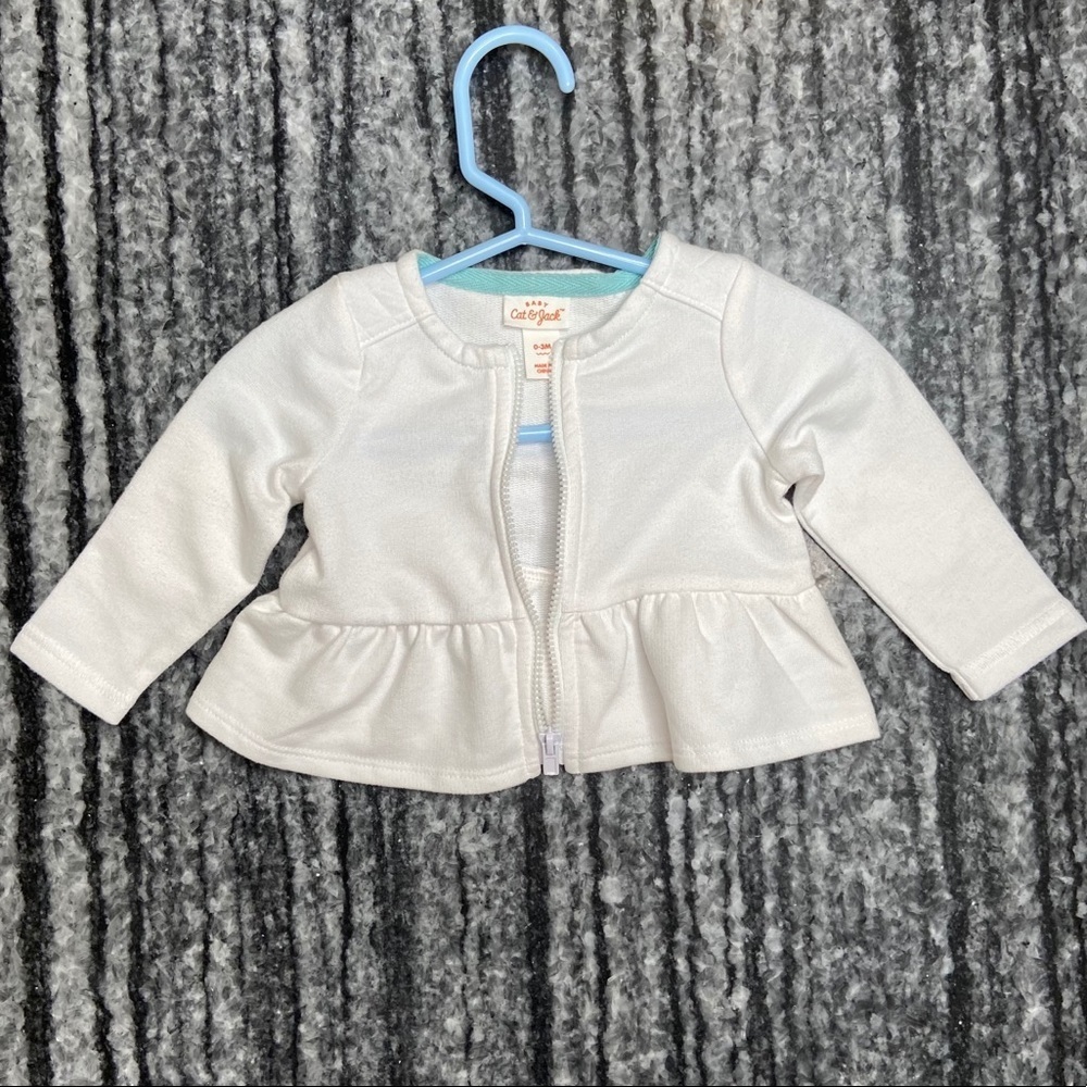 Cat & Jack white sweater jacket ๐งฅ - Picture 4 of 12